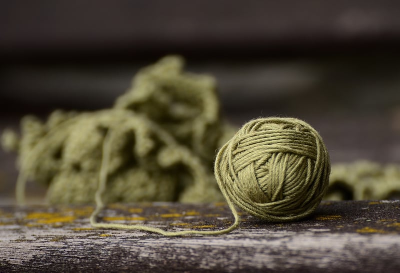 Yarn and knitting needles